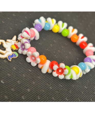 Unicorn Charm Beaded Bracelet
