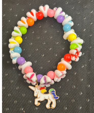 Unicorn Charm Beaded Bracelet