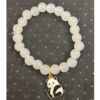 White Beaded Bracelet with Panda Charm